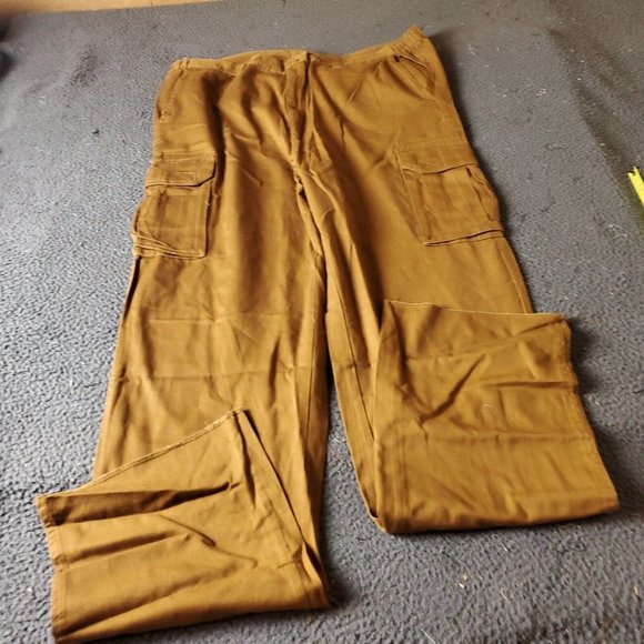 Boulder Creek Trading Cargo Pants Big Tall Mens Size 44 38L Brown Cotton Chino K - Picture 1 of 7